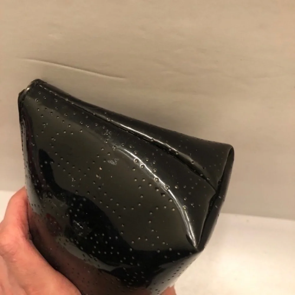 Kate spade black perforated cosmetic makeup case